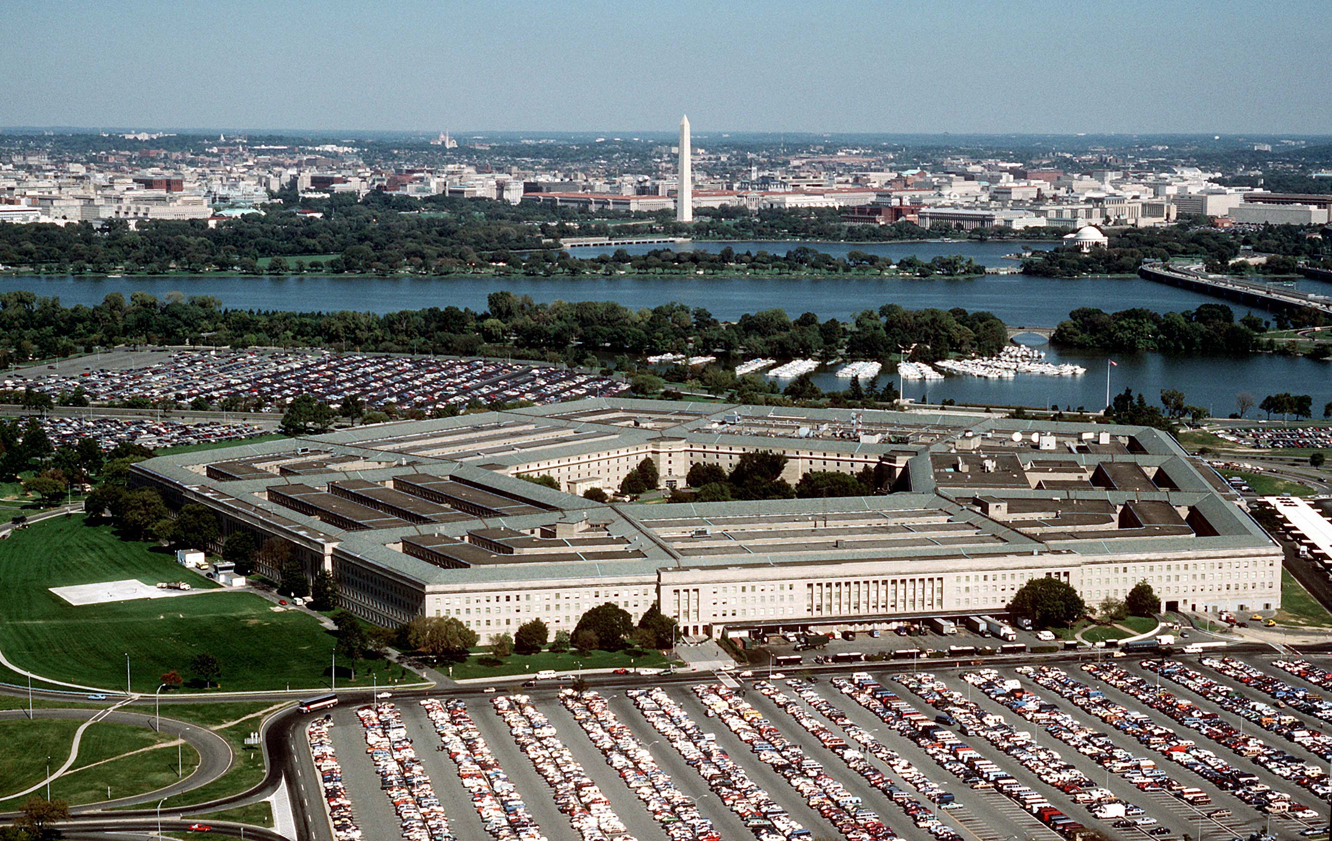 The Pentagon with Washington, D.C. skyline